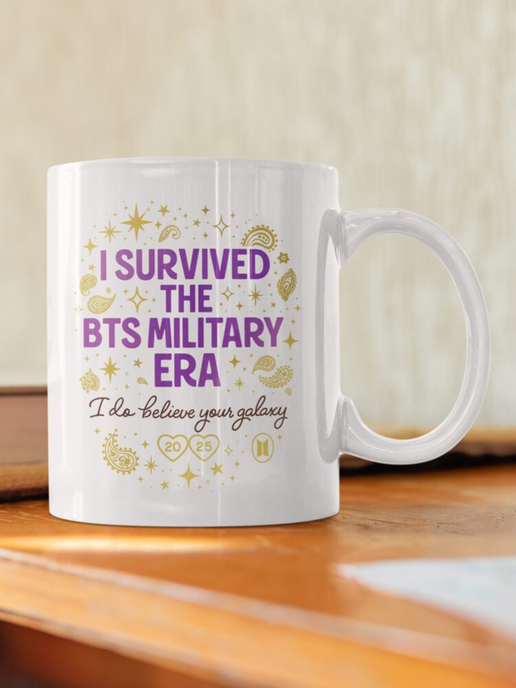 I Survived BTS Military Era Coffee Mug by Desi Seoul