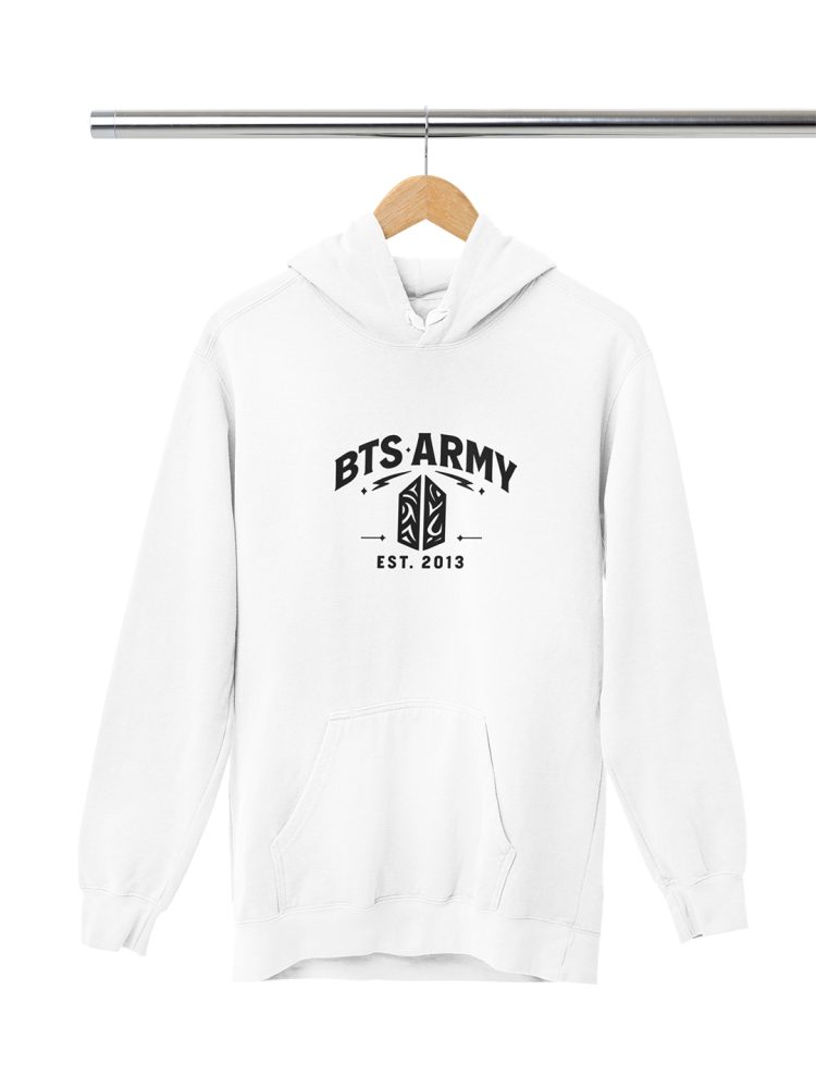 BTS Army White Hoodie by Desi Seoul