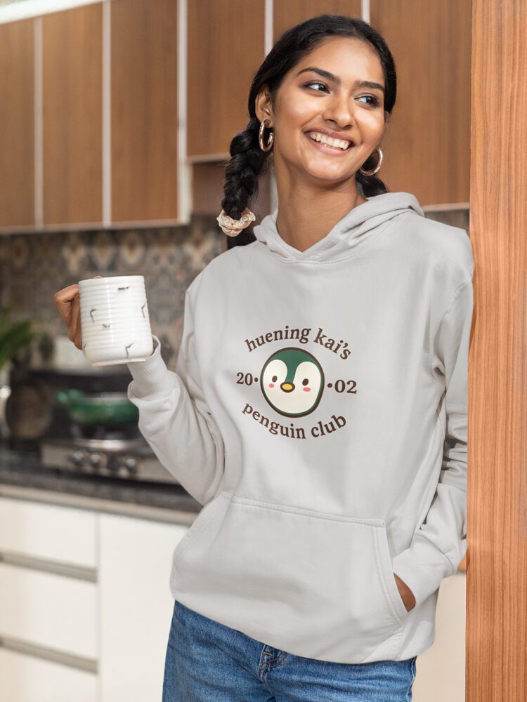 Huening Kai's Penguin Club TXT Hoodie by Desi Seoul