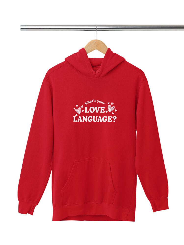 Love Language TXT Red Hoodie by Desi Seoul
