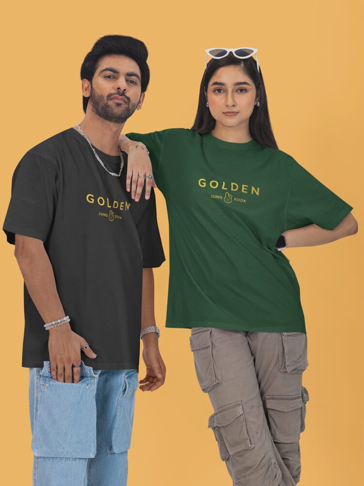 GOLDEN (Jungkook) Mumbai Exhibit T-shirt by Desi Seoul
