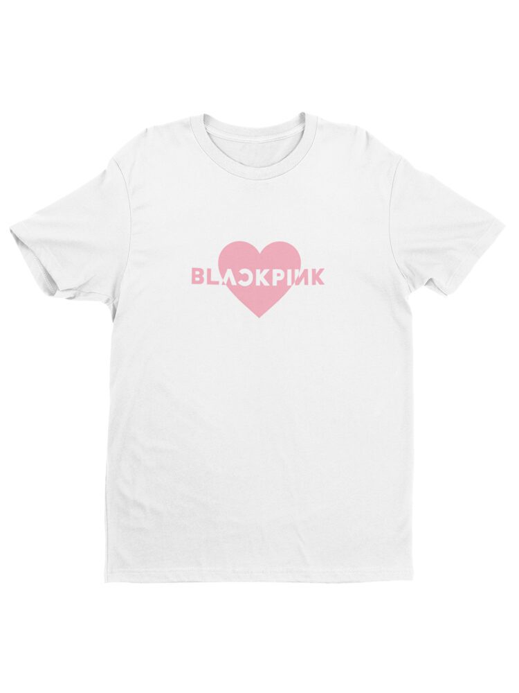 BLACKPINK Heart White T-Shirt by Desi Seoul