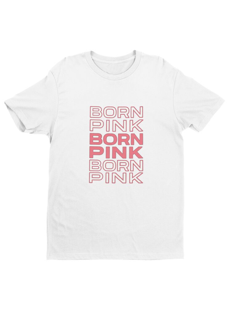 Born Pink BLACKPINK White T-Shirt by Desi Seoul